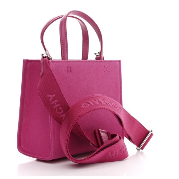 Givenchy Canvas Mini G-Tote Shopping Tote in Neon Pink - Picture 2 of 8